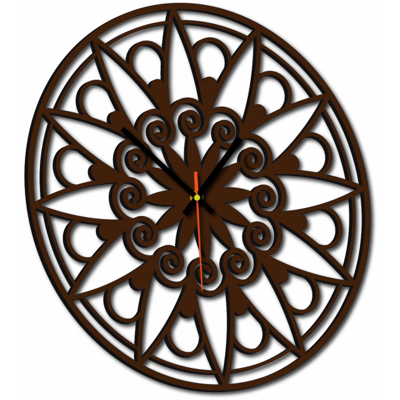 Ceas de perete modern, Ceas de perete ca cadou, Ceas 3D Mandala.