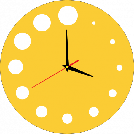 Ceas de perete modern din plastic. Producție proprie, X-momo