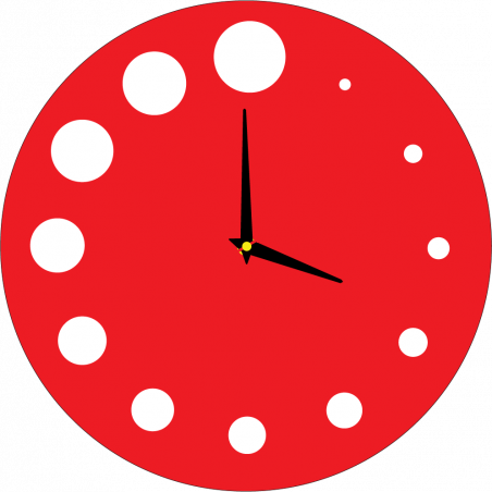 Ceas de perete modern realizat din plastic. Producție proprie, X-momo