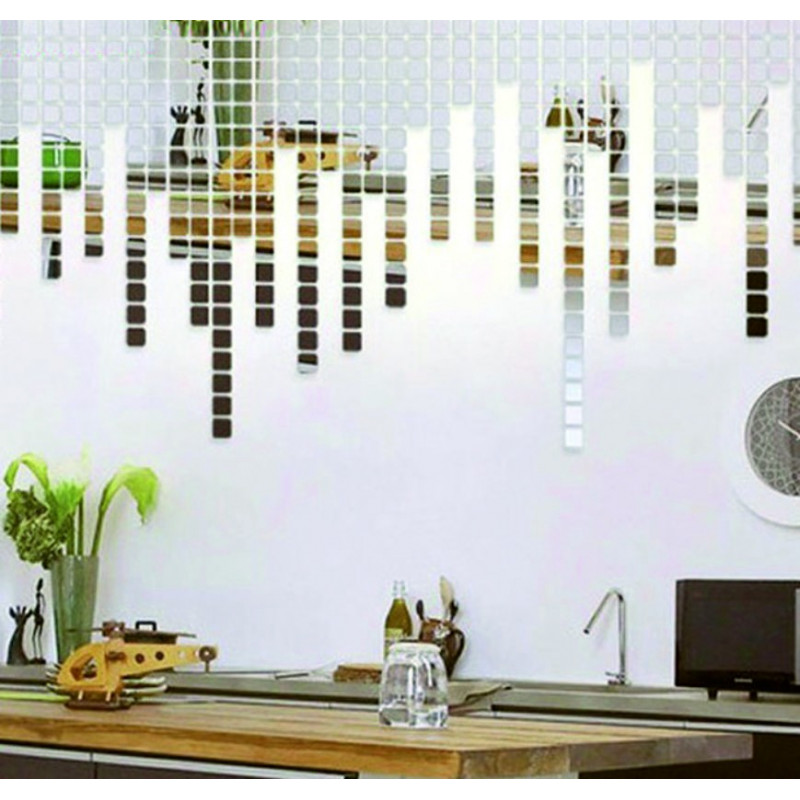 Oglinzi decorative. Autocolante oglindă pentru perete, ca imagine sau decor, autocolant acrilic 3D