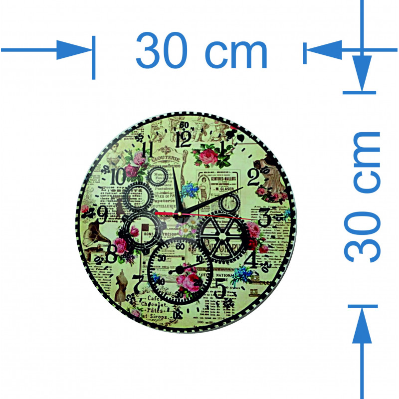 Ceas de perete modern, ceas de perete din lemn, placaj