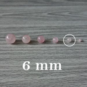 Rose cuarț - minerale cu bile - FI 6 mm