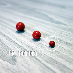 Roșu alb - minerale cu bile - FI 6 mm