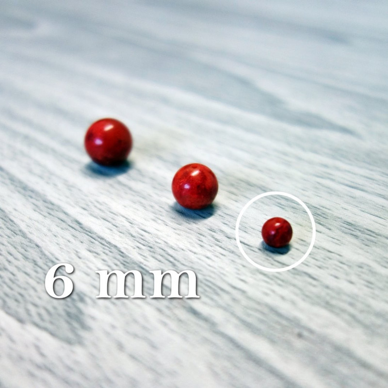 Roșu alb - minerale cu bile - FI 6 mm Roșu alb - minerale cu bile - FI 6 mm