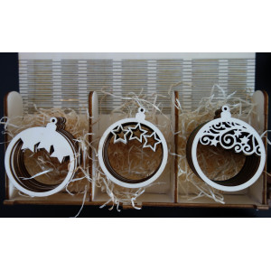 Dimensiuni ornamentale, decoratiuni de Craciun, accesorii din lemn, decoratiuni din lemn sau plastic