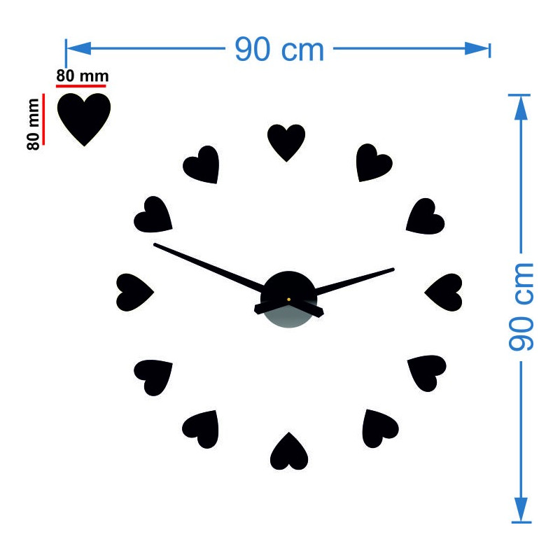 Dimensiunile ceasurilor de perete, designul ceasului de perete