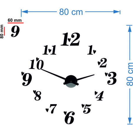 Dimensiunile ceasurilor de perete, designul ceasului de perete
