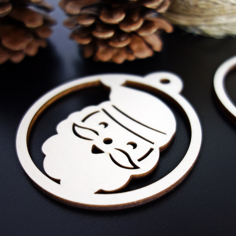 Ornament de Crăciun - Moș Crăciun, dimensiune: 79x90 mm