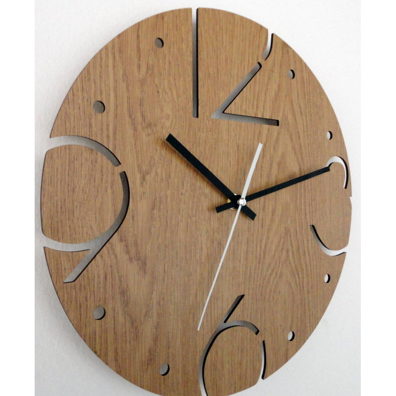 Ceas de perete modern, ceas de perete din lemn, placaj