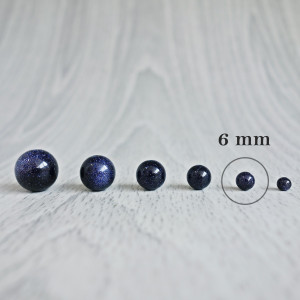 Aventurină albastră - minerală de bile - FI 6 mm