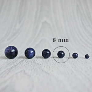 Aventurină albastră - minerală de bile - FI 8 mm
