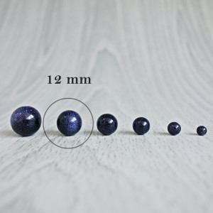 Aventurină albastră - minerală de bile - FI 12 mm