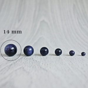 Aventurină albastră - minerală de bile - FI 14 mm