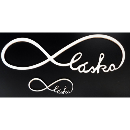 Inscripția de lemn. Iubirea eternă. Dimensiune: 500x 164 mm