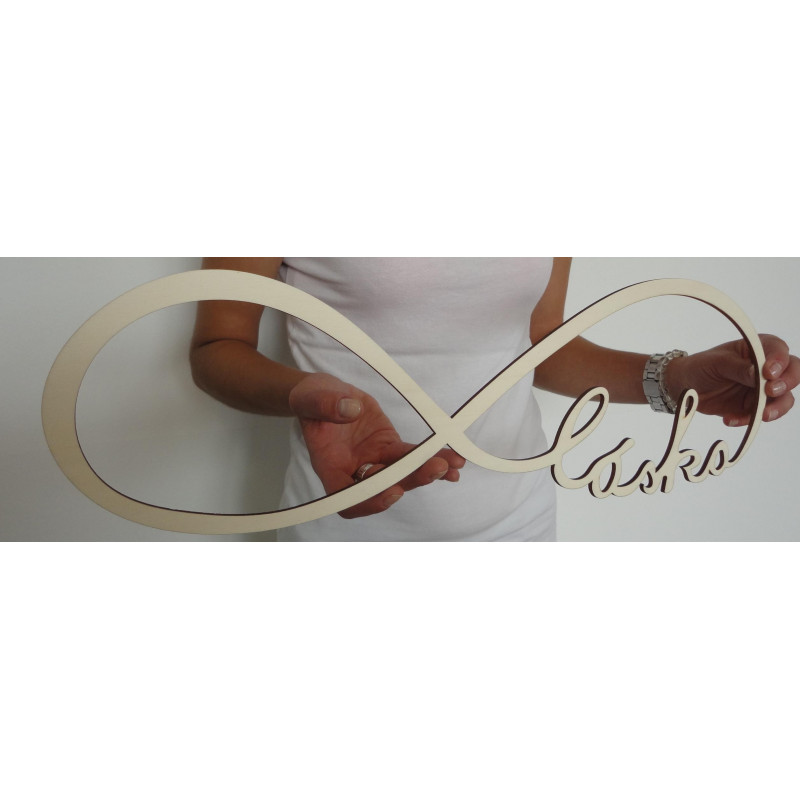 Inscripția de lemn. Iubirea eternă. Dimensiune: 500x 164 mm