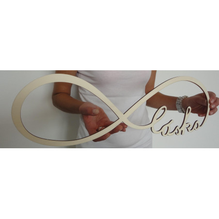 Inscripția de lemn. Iubirea eternă. Dimensiune: 500x 164 mm