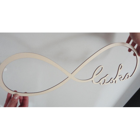 Inscripția de lemn. Iubirea eternă. Dimensiune: 500x 164 mm