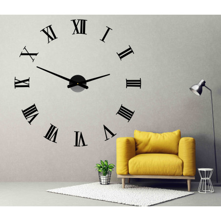 Ceas de perete adeziv Roman plexiglas 2D