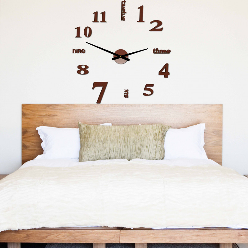 Ceas de perete modern cu șapte oglinzi 2D din plexiglas