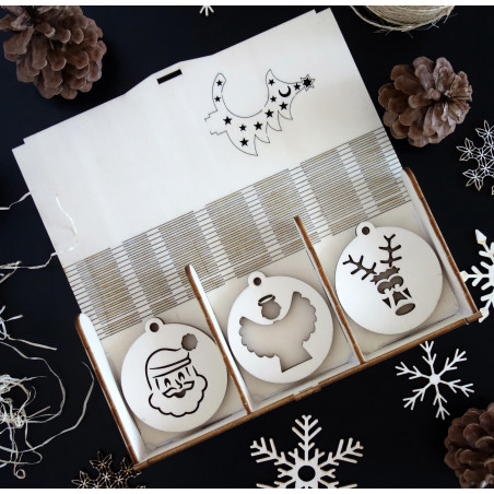 Colecție de decorațiuni de pom de Crăciun, 1 set -18 bucăți