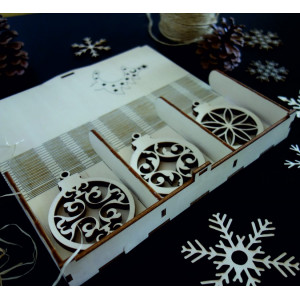Set de ornamente din lemn, conține 18 piese 2