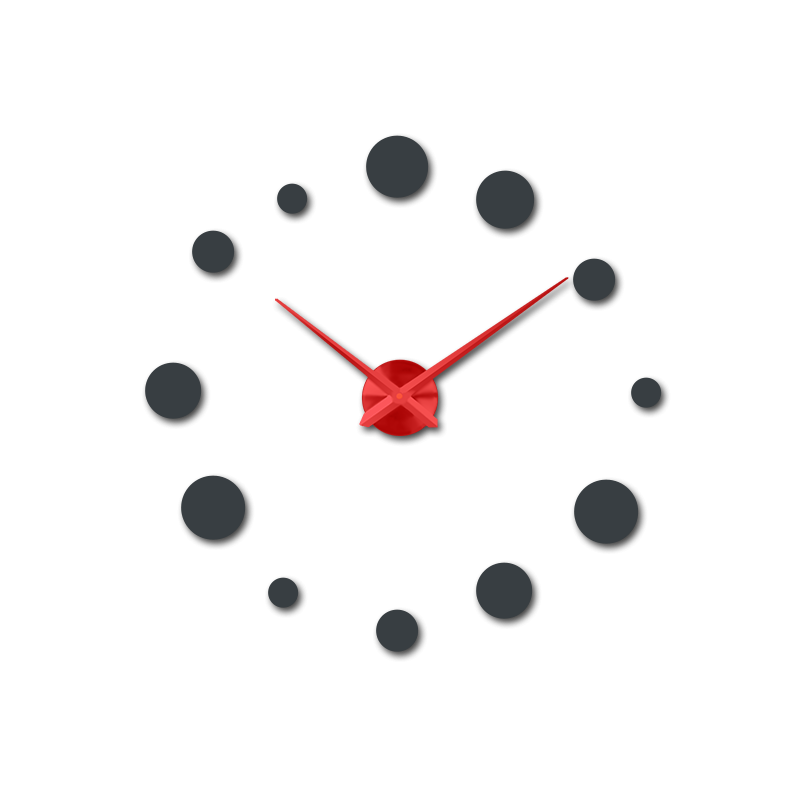 Ceas de perete mare cu punct (ceas de perete modern) DEKORAJ