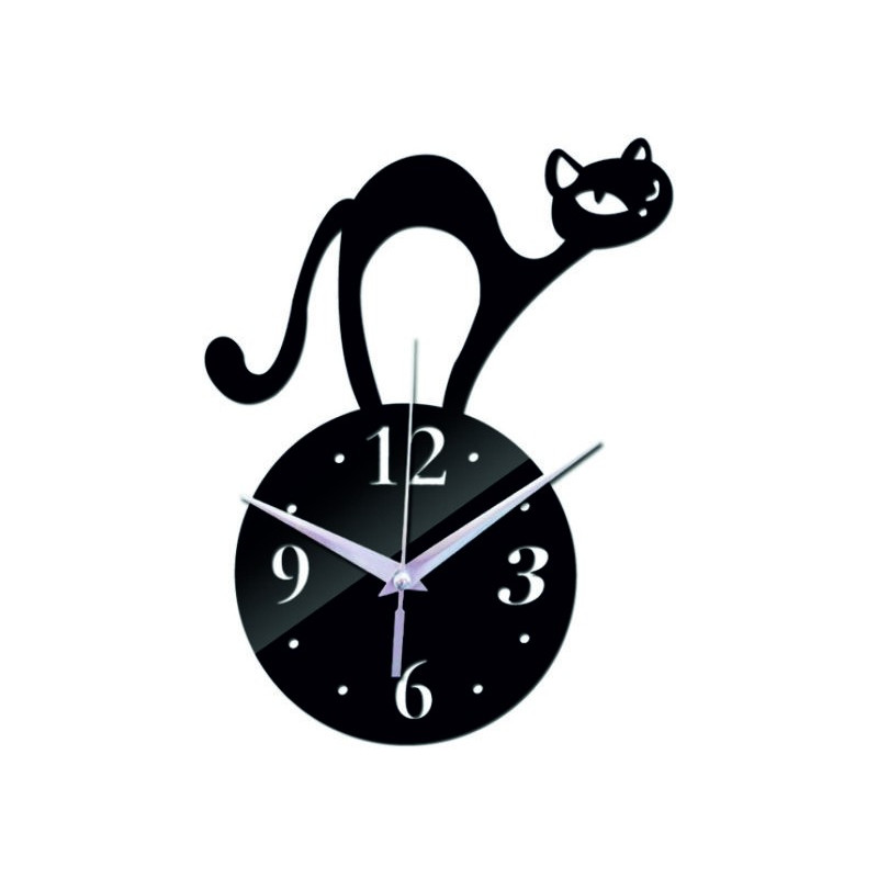 Ceas de perete cu ceas (ceas de oglindă pe peretele pisicii) SIMON