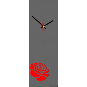 Ceas de perete modern (ceas modern pe perete de trandafir) culoare: trandafir roșu