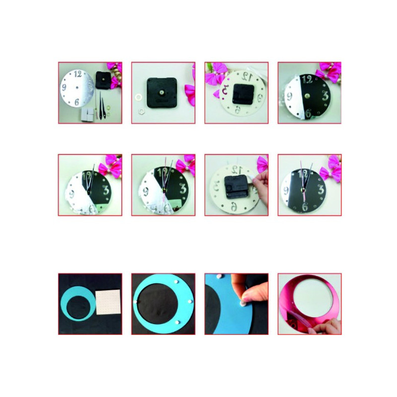 Ceas de perete din plastic în bucătărie APPLE, 35x35 cm