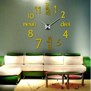 Ceas de perete 3D modern DRIWAL DIY 2
