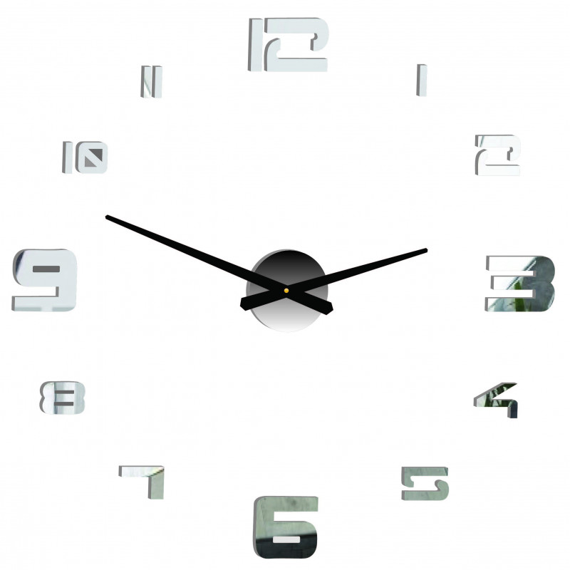 Ceas de perete adeziv plexi mare DIY STRONGO