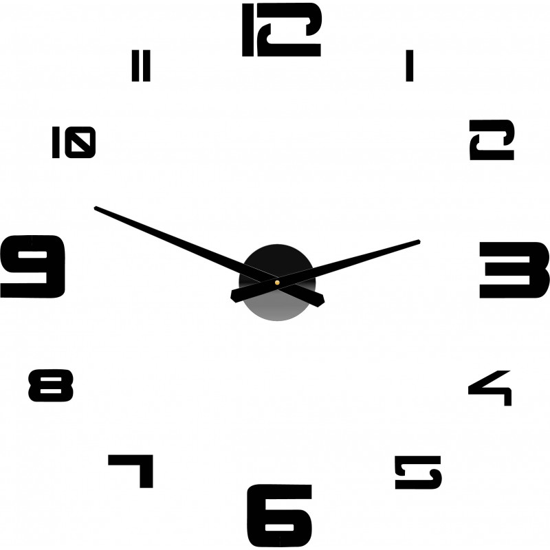 Ceas de perete adeziv plexi mare DIY STRONGO