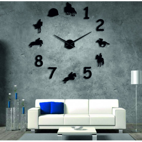 Ceas de perete Rodeo Horse Rider 3D DIY HOME