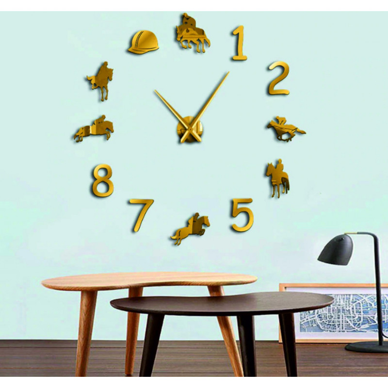 Ceas de perete Rodeo Horse Rider 3D DIY HOME