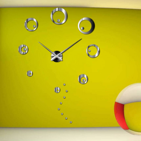 Ceas de perete cu cercuri mari, adeziv DIY SVARBACH Ceas de perete cu cercuri mari, adeziv DIY SVARBACH