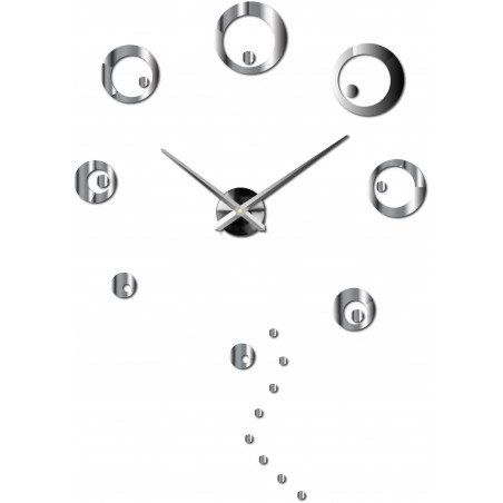 Ceas de perete cu cercuri mari, adeziv DIY SVARBACH Ceas de perete cu cercuri mari, adeziv DIY SVARBACH