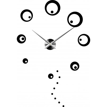 Ceas de perete cu cercuri mari, adeziv DIY SVARBACH Ceas de perete cu cercuri mari, adeziv DIY SVARBACH