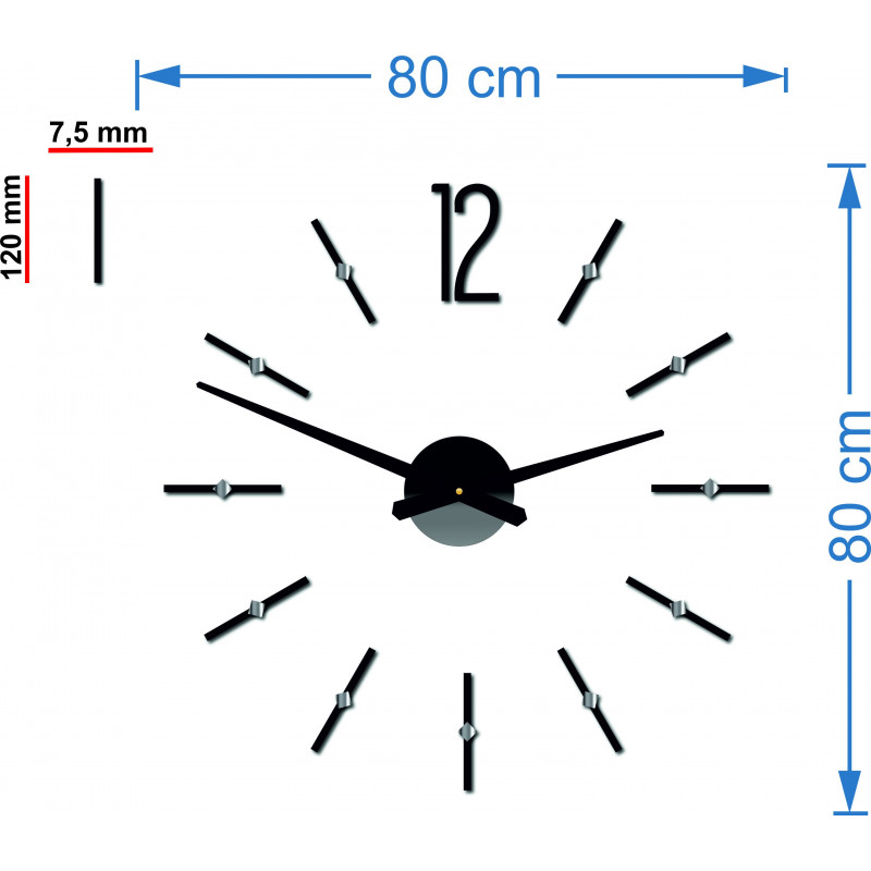 Autocolant adeziv pentru ceas de perete modern SOFIA XXL DIY