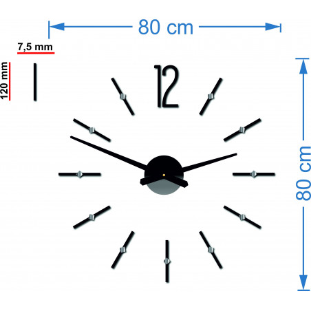 Autocolant adeziv pentru ceas de perete modern SOFIA XXL DIY