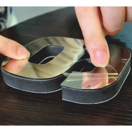 Oglinda ceasului de perete HOPARTI Ceas 3D DIY ca imagine.