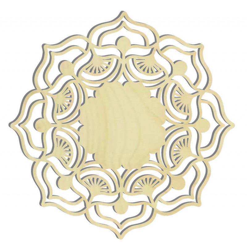 Trandafirul vieții sa ridicat în jurul unei imagini de lemn pe un perete de placaj Mirek