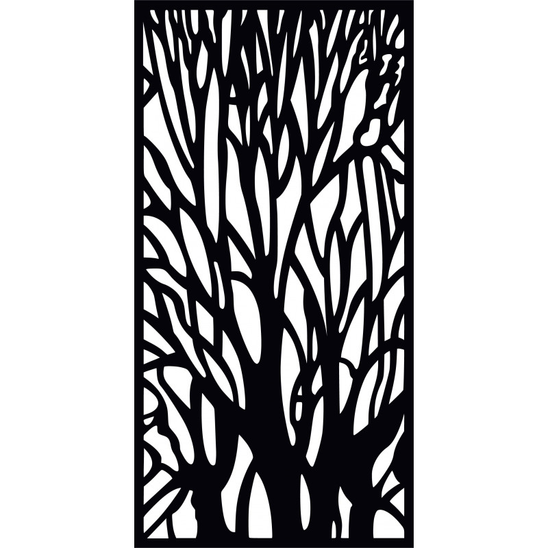 Imagine de lemn pe silueta zidului de ramuri din copac placaj Fibis
