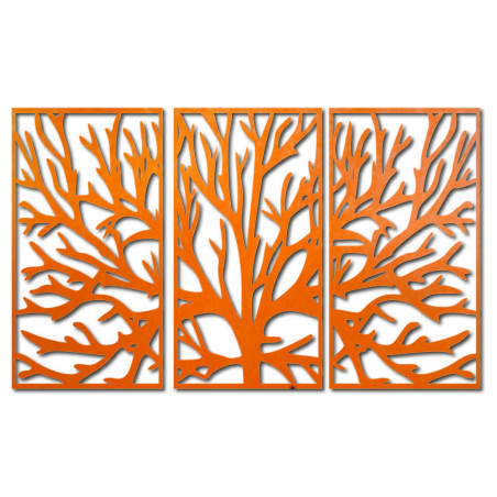 Pictură murală colorată cu o ramură de copac pentru sufragerie