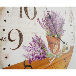 Ceas din lemn lavanda vis MDF . Fi 30 cm 2