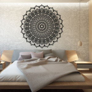 Pictură murală din placaj cu mandala, floarea păcii, SILVIA