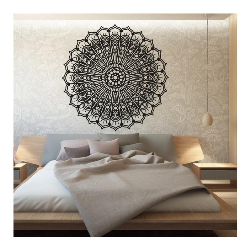 Pictură murală din placaj cu mandala, floarea păcii, SILVIA