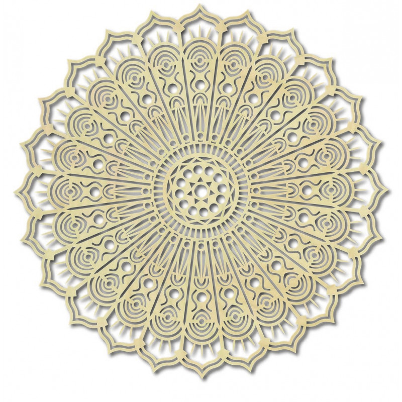 Mandala floare de pace imagine de perete din lemn din placaj SILVIA