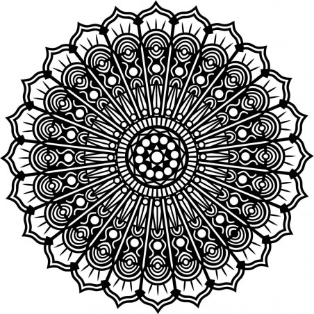 Mandala floare de pace imagine de perete din lemn din placaj SILVIA
