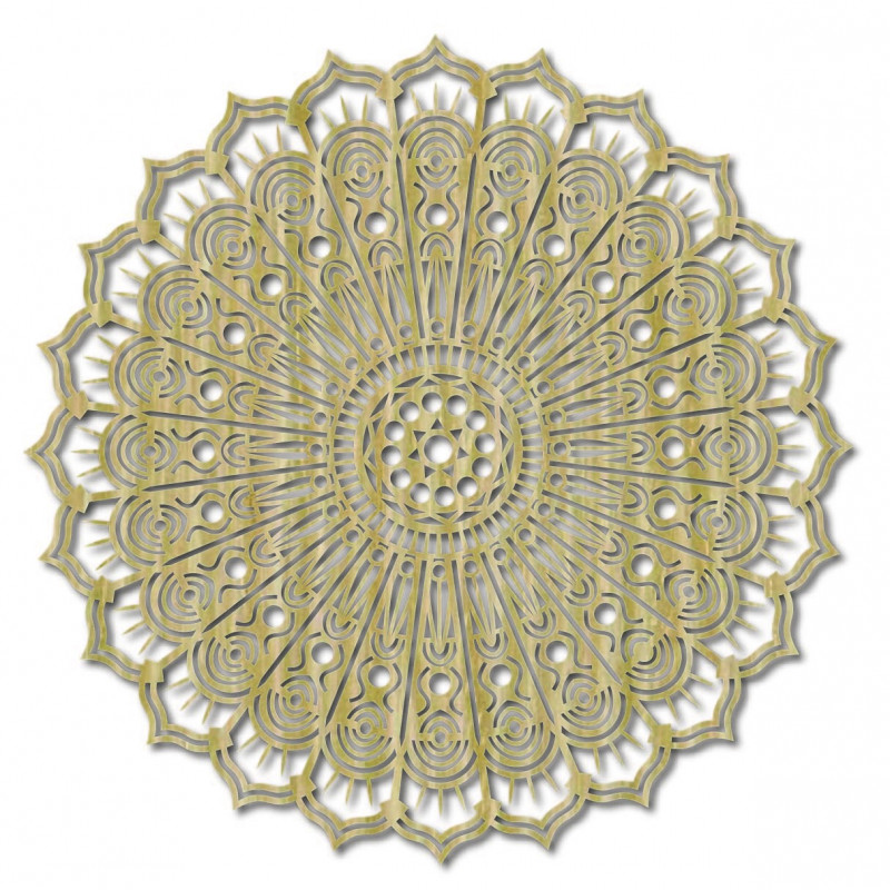 Pictură murală din placaj cu mandala, floarea păcii, SILVIA