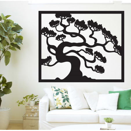 Imagine din lemn pe peretele unui placaj din lemn de bonsai DRAZSKA
